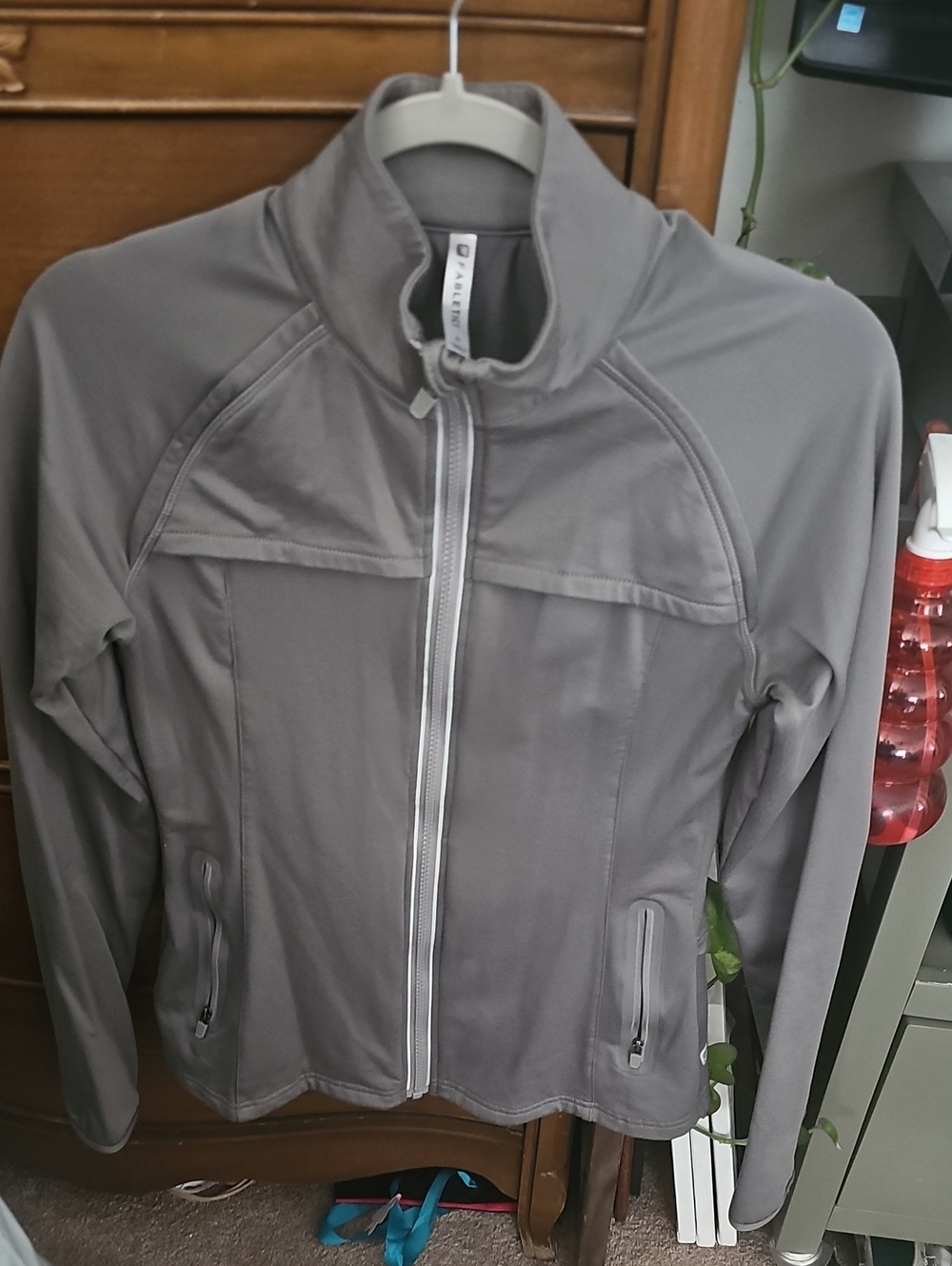 Fabletics Charcoal Gray Full-Zip Performance Jacket